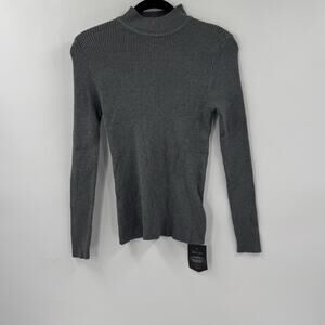 NWT Mio Marino Grey ribbed knit top